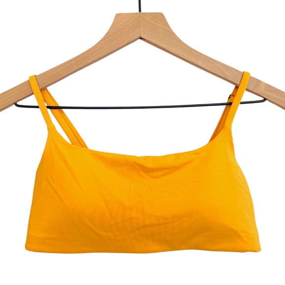 NWOT Athleta Scoop Bikini Top in Abyssinian Yellow Swimsuit - Picture 1 of 6